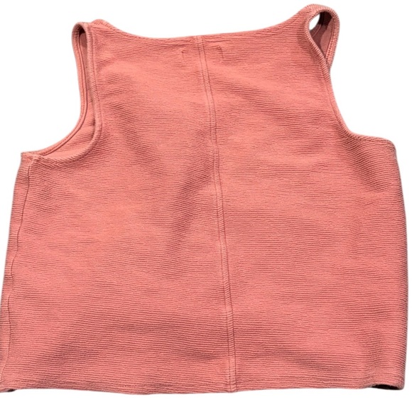 Madewell Texture & Thread Button-Front Tie Tank Top in Brick Dust Size Large - Picture 3 of 6